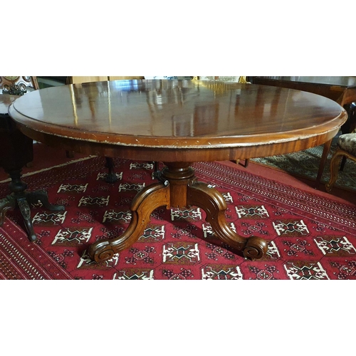 70 - A good 19th Century Mahogany Tri Pod circular Table. H 75 Diameter 135 cm approx.