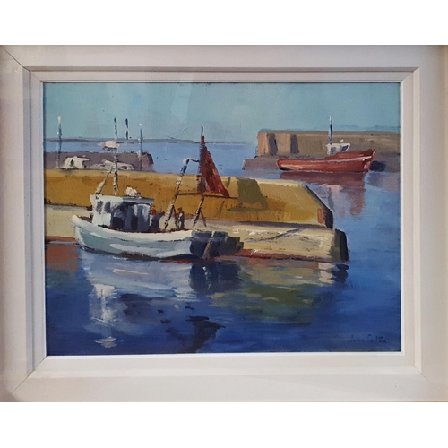 148 - Ivan Sutton Oil On Board 'Summer Evening At Slade Harbour', The Hook Co.Wexford. Signed LR and signe... 