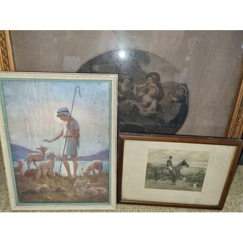 131 - A 19th Century F Wheatley coloured Engraving along with a signed Lafayette Picture and another. H 36... 