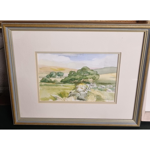 137 - Brid ni Rinn. A 20th Century Watercolour of a country scene along with another watercolour by Maeve ... 