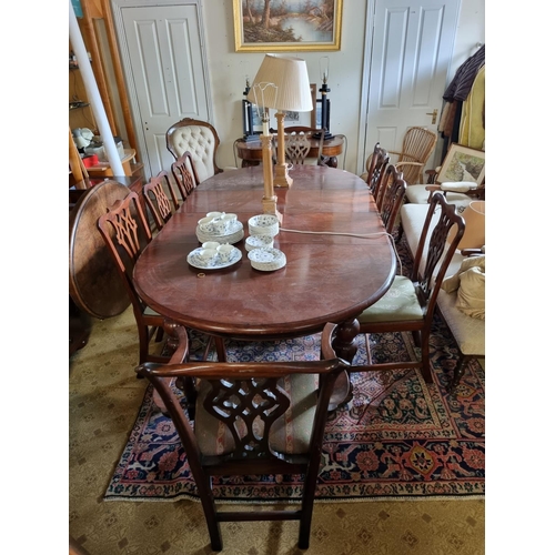 89 - A Harlequin set of eight 19th Century Dining Chairs with square tapered supports and stretcher base.... 