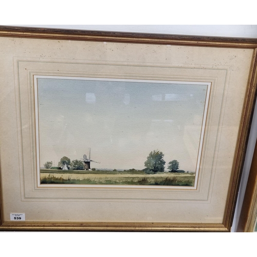 766 - A 20th Century Watercolour of a Windmill. No apparent signature. 29 x 38 x cm approx.