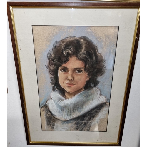 774 - A Pastel Drawing of a young Woman. No apparent signature.