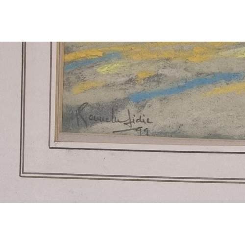 961 - A well framed Pastel of a country scene.