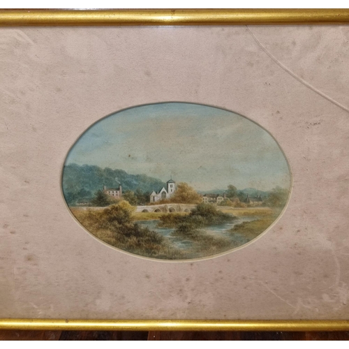 958 - A 19th Century oval Watercolour.