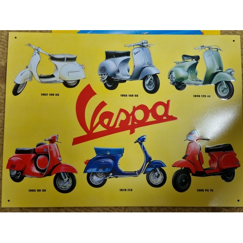 975 - A Vespa tin Advertisement.