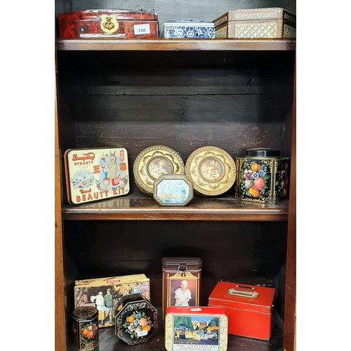 120 - A quantity of Vintage Tins etc

.