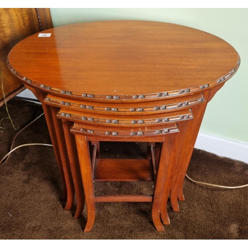 88 - A good 20th Century Nest of four Tables.
Largest H 44 x L 61 x W 41 cm approx.