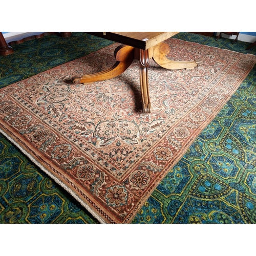 157 - An unusual Brown ground Persian Carpet with unique medallion design. 290 x 190 cm approx.
