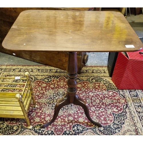 317 - A Georgian Mahogany rectangular Wine Table on tripod support. H 71 x 61 x 47 cm approx.