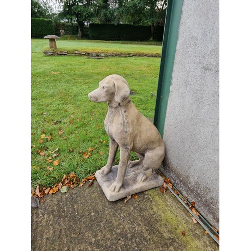 472 - A good pair of Stone Hounds. Height 74 cm approx.