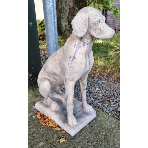 472 - A good pair of Stone Hounds. Height 74 cm approx.