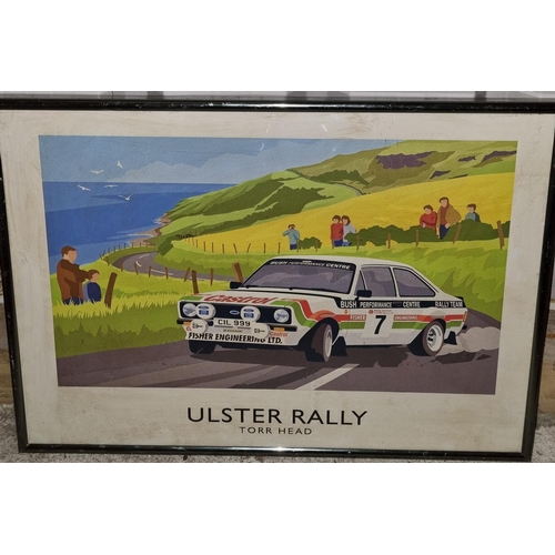 473 - Framed Ulster Rally Print 43 x 60 cm approx.