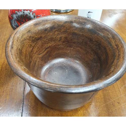 213 - A 20th Century Treen libation Bowl along with two collectors plates after Turner and other items. Bo... 