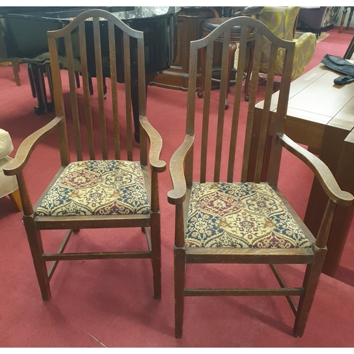 248 - A good pair of 19th Century Mackintosh style carver Armchairs. W 59 x SH 47 cm approx.