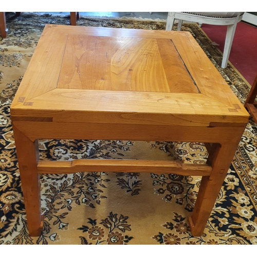 803 - Withdrawn. A low Hardwood Oriental style Urn Table.
H 54 x 60 x 60 cm approx.  ( Bartra House).