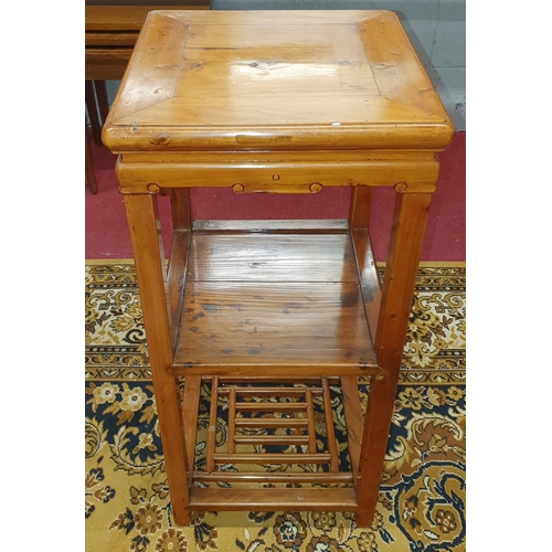 828 - A really good Chinese tall square Juma Tea Stands from Jiangsu Province with certificate. . 35 x 35 ... 