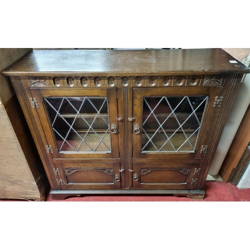 887 - An old Charm style two door Cabinet along with a similar Corner Unit.