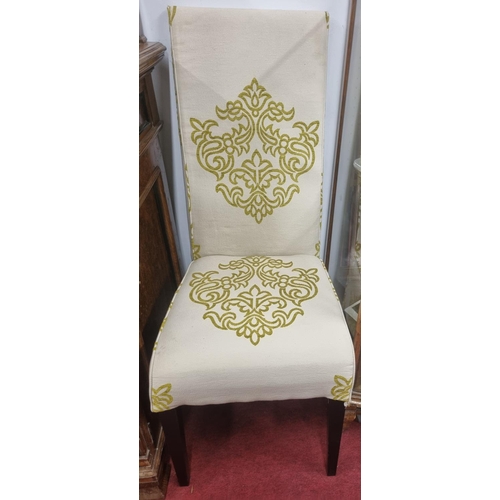 923 - A well upholstered high back Chair.
Height 111, Seat H 51 x W 45 x D 60 cm approx.