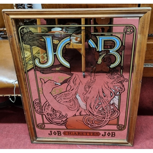 558 - A J & B Pub Mirror. 89 x 63 cm approx.