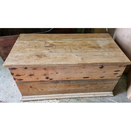 495 - A vintage Pine Trunk. W 89 x 49 x H 41 cm approx.