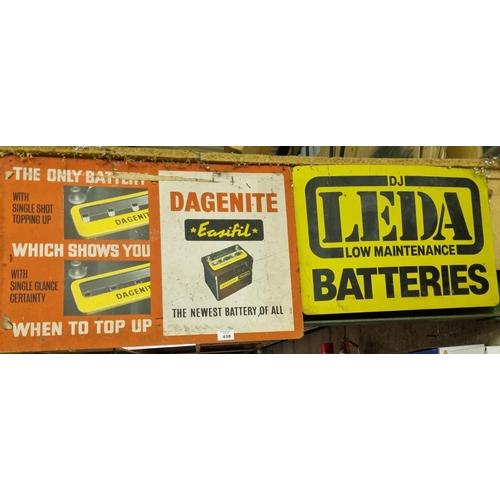 438 - A Daganite Batteries Advertisement along with a Leda Low Maintenance Battery's Advertisement.