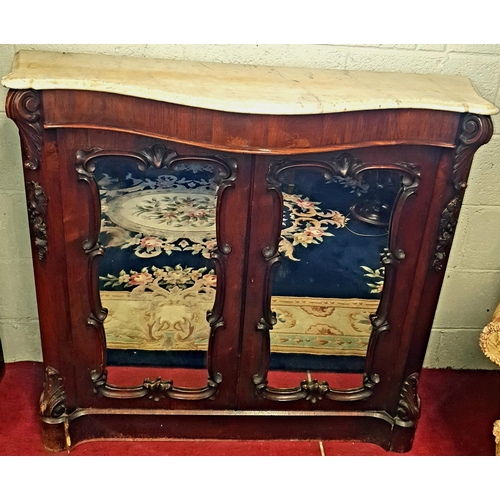 66 - Withdrawn. A really good early to mid 19th Century Rosewood serpentine fronted Side Cabinet with twi... 