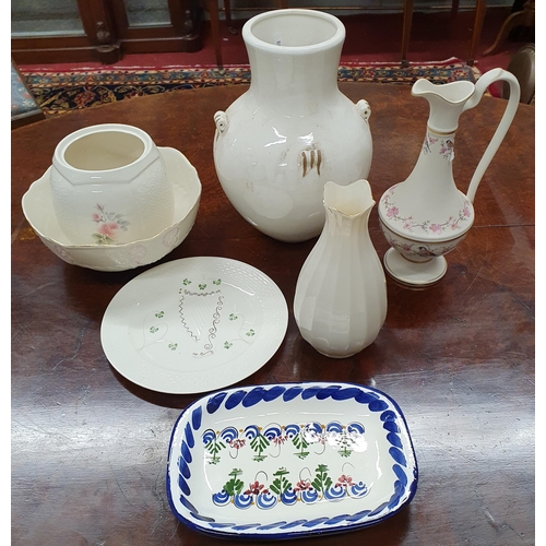 70 - A good quantity of items to include a Bavarian Jug, Belleek and other items.