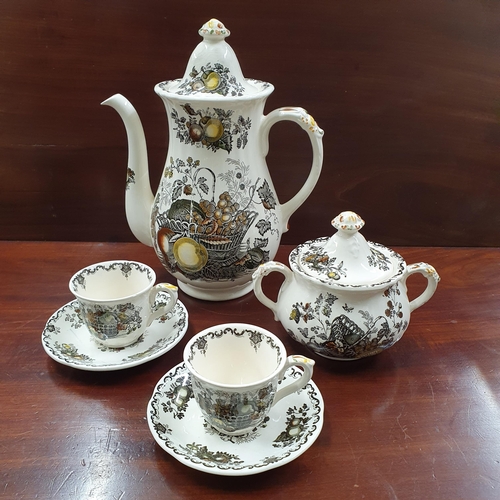 160 - A quantity of Masons Fruit Basket Coffee Wares along with other items to include Masons.