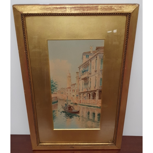 497 - Two 19th early 20th Century Watercolours of Venetian scenes. Signed d'Arcani at bottom, in good gilt... 