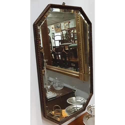 498 - A 19th Century oval Compartment Mirror in need of restoration along with a rectangular example.
Heig... 