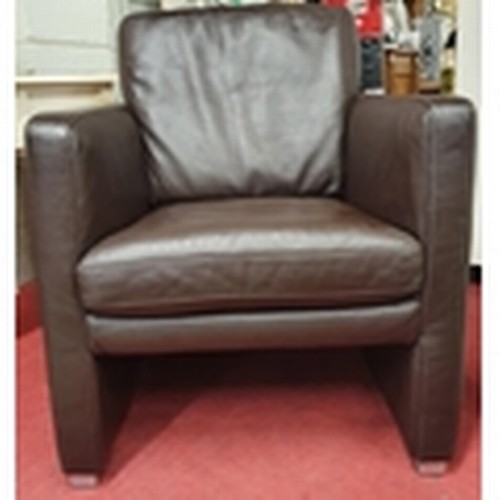 266 - A pair of corner Seats. W 52 cm approx along with an as new leather Armchair. W 71 x 75 x SH 47 cm a... 