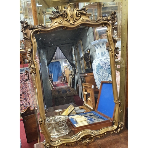 249 - A 20th Century Plaster Gilt highly moulded Mirror.
Height 74 x W 48 cm approx.