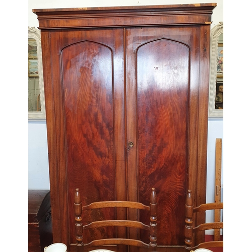 275 - A Victorian Mahogany two door Wardrobe. 127 x 62 x H 204 cm approx.