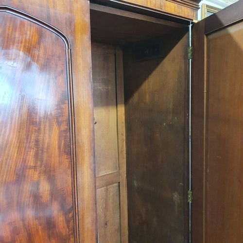 275 - A Victorian Mahogany two door Wardrobe. 127 x 62 x H 204 cm approx.