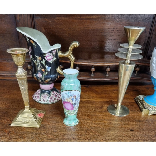 1041 - A good quantity of Items to include Vases, Crystal, Brass etc.