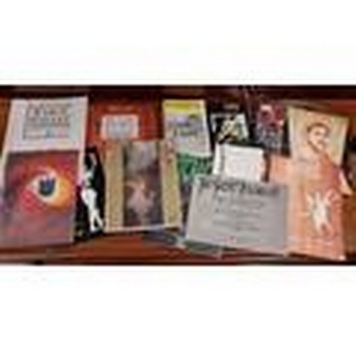 704 - Two retro Lights along with A good quantity of theatre and ballet programs and 2 vintage calendars a... 