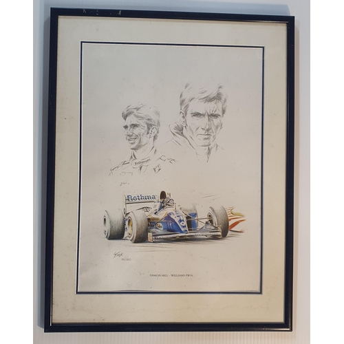 565 - A good quantity of advertising Memorabilia to include Vogue, Damon Hill colour Print, a signed Pictu... 