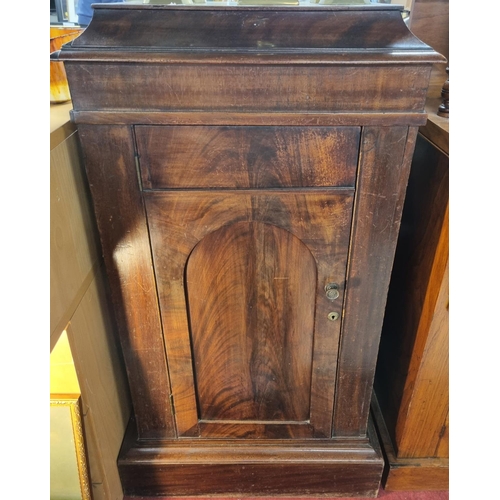 1038 - 19th Century Mahogany single door Pedestal Cupboard.