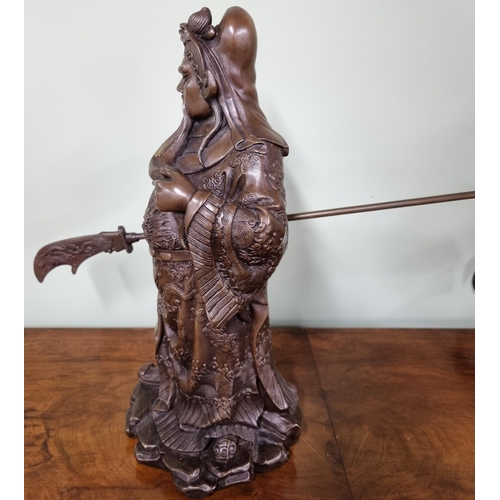 162 - A Bronze Figure Legendary Chinese General Guan Yu

Dimensions (H x W x D) approx. 37 x 22 x 22 cm