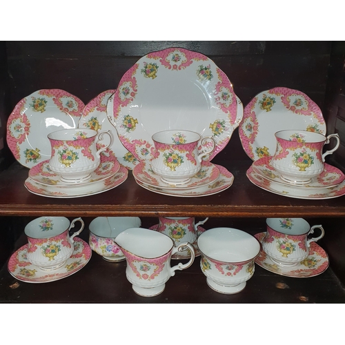 702 - A good Royal Albert Bone China part Tea Set along with a Queensware part Tea Set.