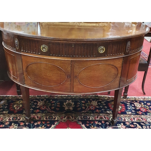 773 - A really good late 19th early 20th Century Mahogany bowfront Side Cabinet fitted with a fluted friez... 