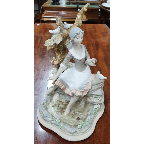 777 - A very large Spanish Porcelain Figure. H 34 cm approx.