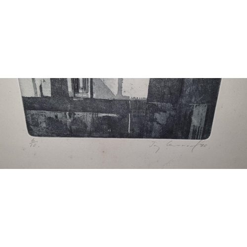 619a - Joy Gerrard b 1971. A limited edition Etching of an industrial setting. 6/10. signed in pencil lower... 