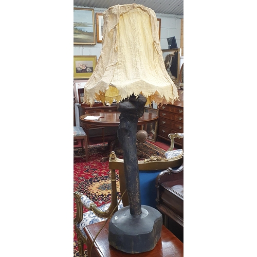 227 - A very unusual hand crafted Table Lamp. H 70 cm approx.