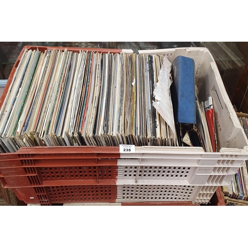 235 - A large quantity of LP's in one crate.