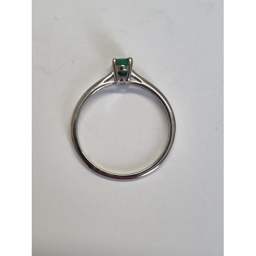 315 - A Silver and Gem set Ring, size Q.