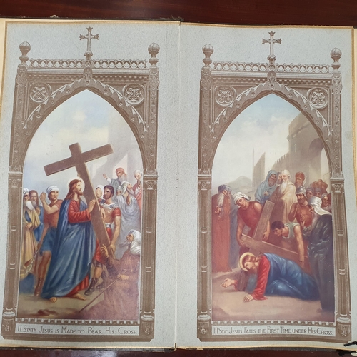 1198 - Two Large Religious Books , The Illustrated  Stations of the Cross and The Life And Suffering Of Our... 