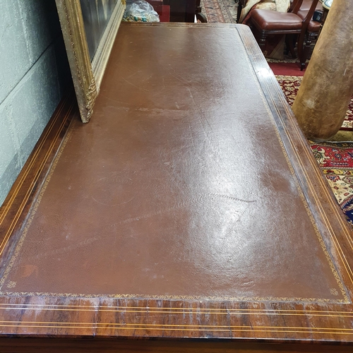 57 - An unusual 19th Century Mahogany Desk, with leather inset top, frieze drawers on X frame base, appro... 