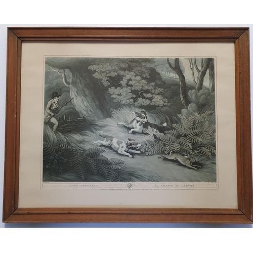 7 - A good set of four Le Chasse Hunting Prints. 49 x 62 cm approx.